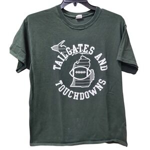Tailgates And Touchdowns Michigan‎ State Football T Shirt Green Mens Large